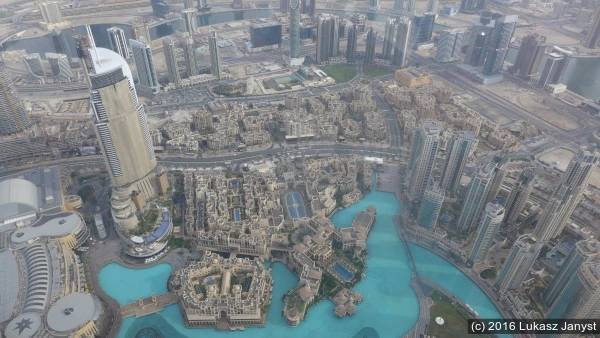 Dubai Downtown seen from Burj Khalifa, Dubai, UAE